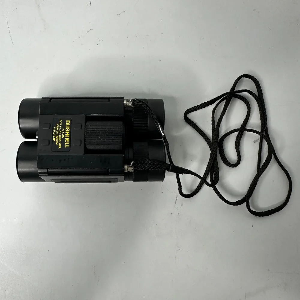 Bushnell 10x25 Compact Binoculars Black 305ft at 1000yds with Case and Strap